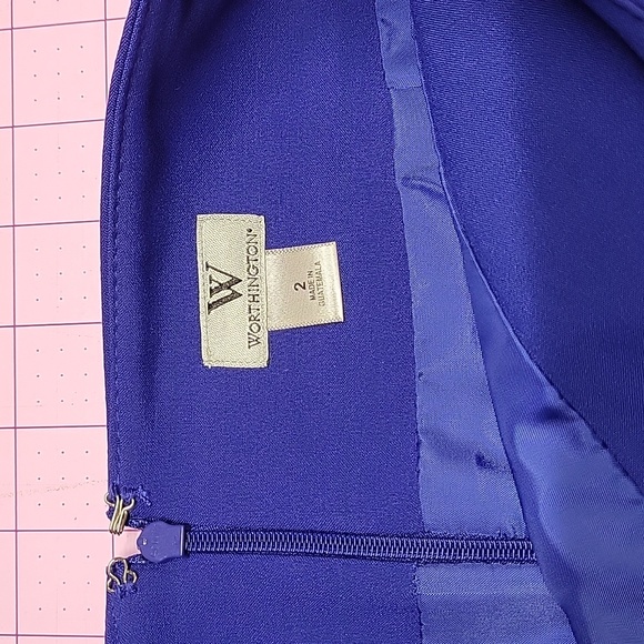 Womens 5 pencil skirts size 2 Worthington black red blue pink green knee length - Picture 11 of 11